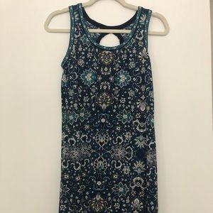 Print midi work dress